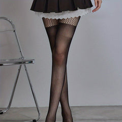 High Waist Fishnet Stitching Pantyhose Women's Stockings