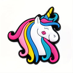 18PCS Unicorn Shoe Charms For Bubble Slides Sandals PVC Shoe Decor
