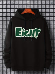 Men's Eight Print Hoodie, Casual Breathable Hooded Sweatshirt