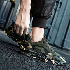 Men's Camo Lightweight Sneakers for Running Jogging