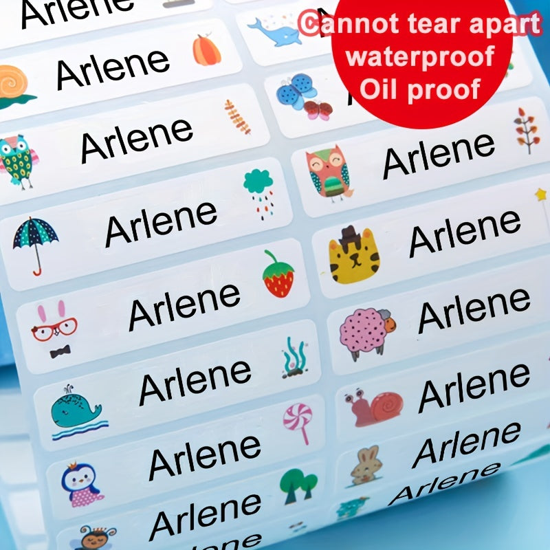 180pcs Custom Name Sticker Waterproof Label School Personalized