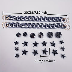 Gun Star Chain Shoe Decoration Set