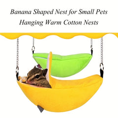 Banana Pet Hamster Rat Hammock - Small Animal Hanging Cage Nest
