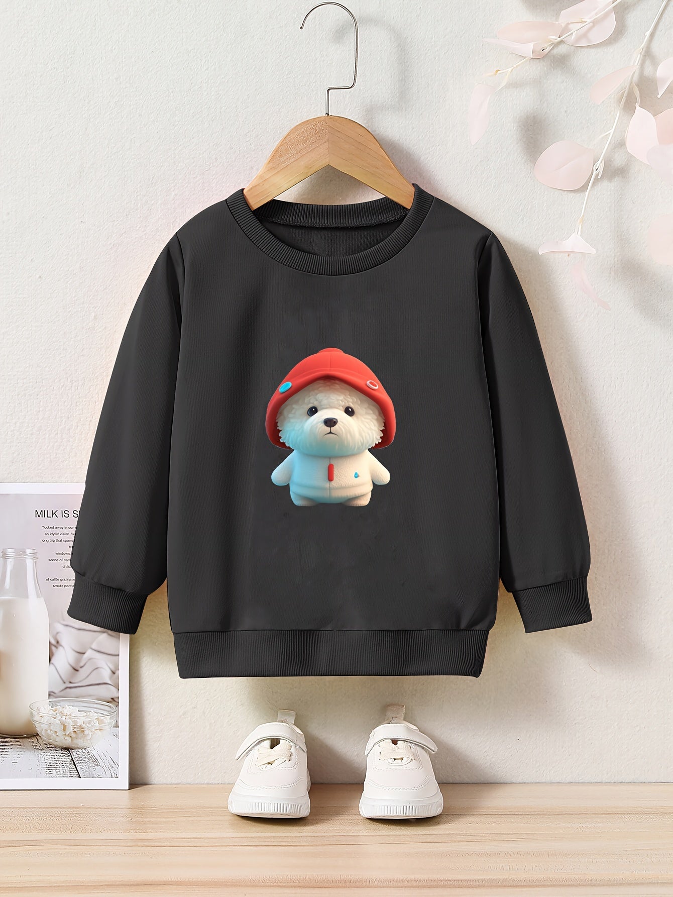 OERYUI Baby Bear Graphic Sweatshirt Comfy Pullover Kids Clothes