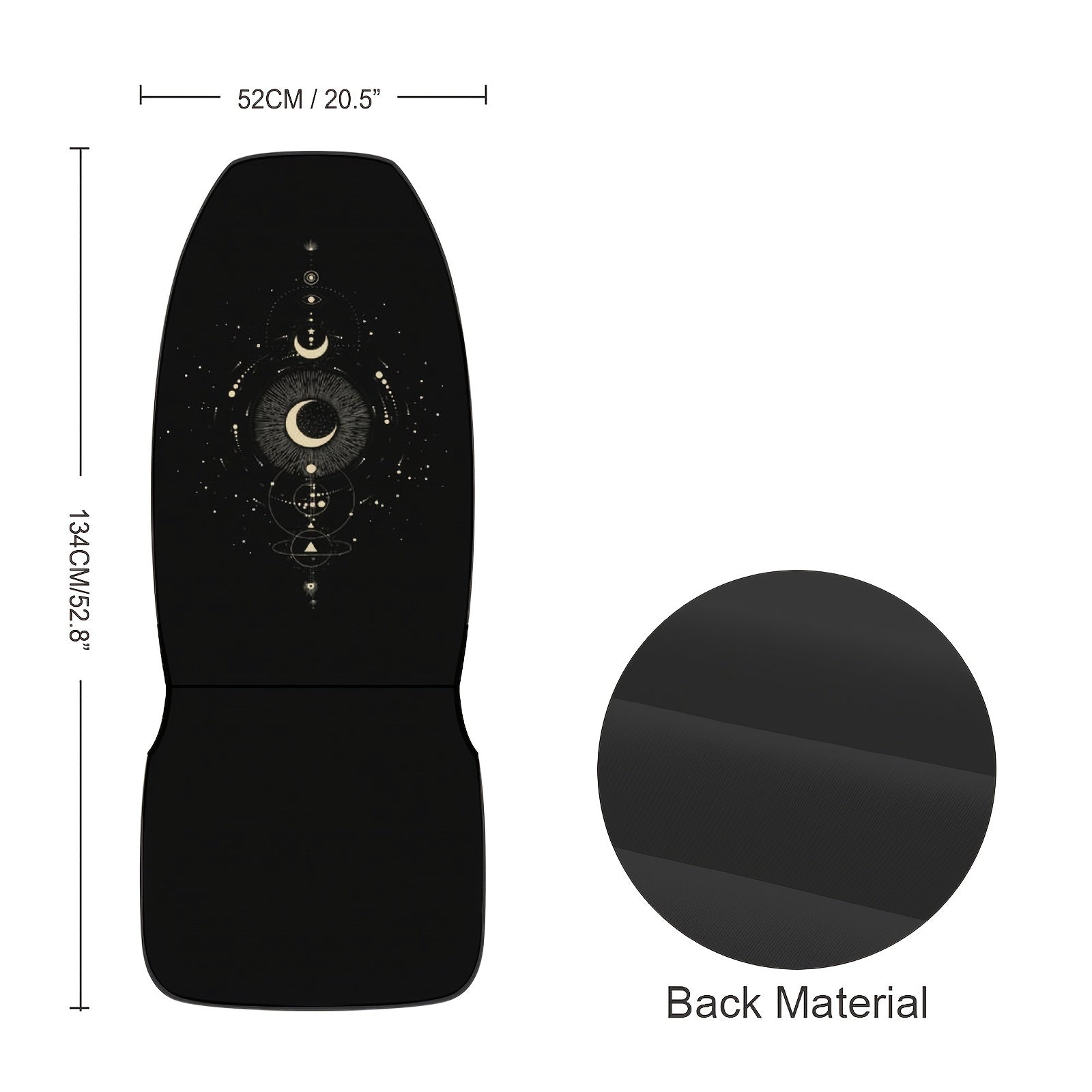 Printed Moon Universal Car Seat Cover