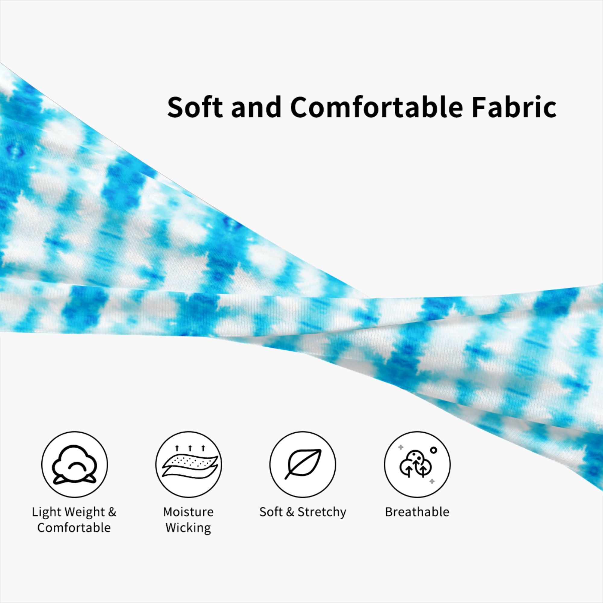 Men'S Tie Dye Headband & Swirl Pattern Breathable Stretchy Fabric for Sports Gym