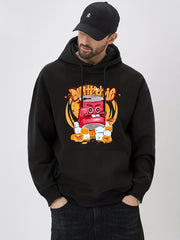 Funny Comic Cans Print Hoodie for Men