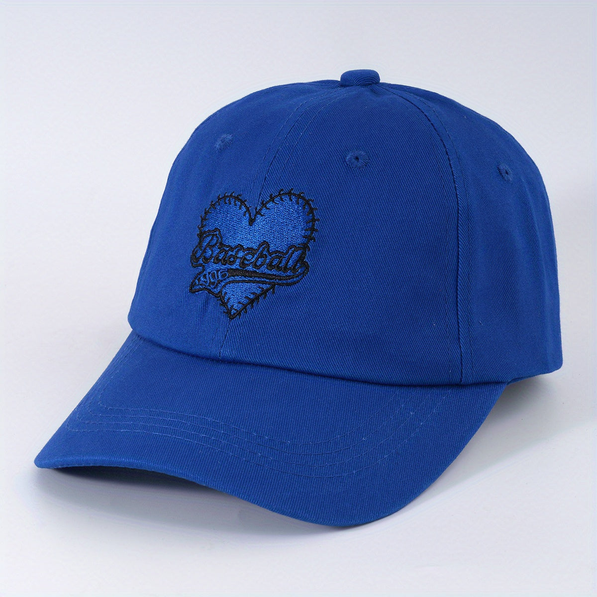 Vintage Heart Embroidery Baseball Cap Unisex Couple Sun Hat