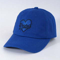 Vintage Heart Embroidery Baseball Cap Unisex Couple Sun Hat