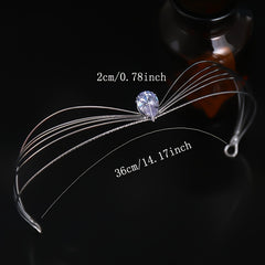 Zircon Bridal Crown Crystal Rhinestone Hairband Wedding Headband
