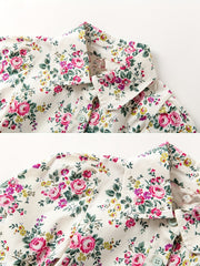 Little Girls Spring Floral Blouse Shirt Long sleeved Top Children s Casual Shirt