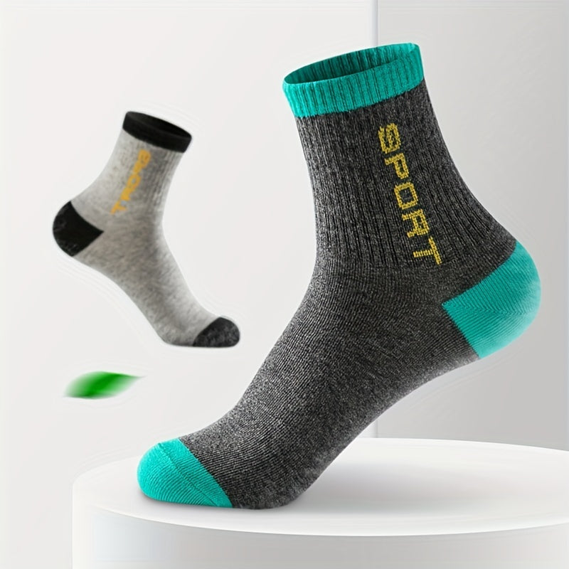 10pairs Kids Breathable Sweat Absorption Crew Socks for Autumn Winter