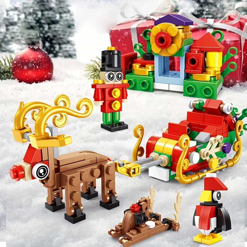 Christmas Building Blocks Transformable Shapes DIY Educational Toy