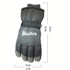 Touch Screen Skiing Gloves Thickened Inner Windproof Waterproof Gloves