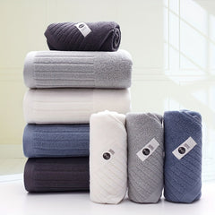 Soft Solid Bath Towel Water Absorbent 27x55in