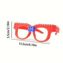 Small Particle Building Blocks Glasses Toys DIY Assembly Eye Toys