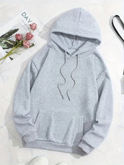 Basketball Print Kangaroo Pocket Hoodie Women's Sweatshirt
