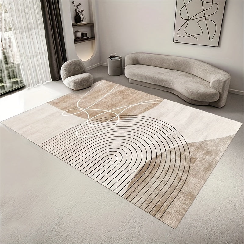 Nordic French Style Loop Velvet Carpet Printed Rug