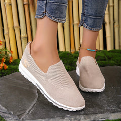 Women's Breathable Slip On Flat Shoes Lightweight Low Top Sneakers