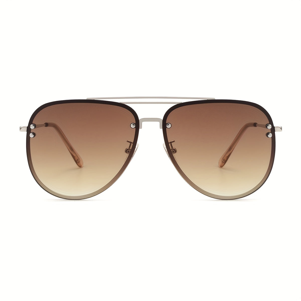 OUWEN Oversized Aviator Polarized Sunglasses Gradient Tea Lens