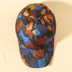 Vintage Leaf Print Baseball Cap Unisex Casual Sun Hat Adjustable