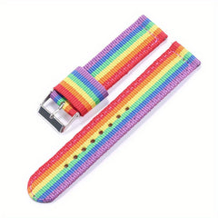 Nylon Watch Band For Galaxy 46mm 42mm Rainbow Quick Release Bracelet