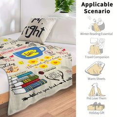 Soft Warm Flannel Blanket for Sofa Bed Living Room Outdoor Travel