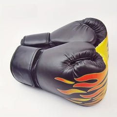 1pc Flame Pattern Boxing Sanda Gloves