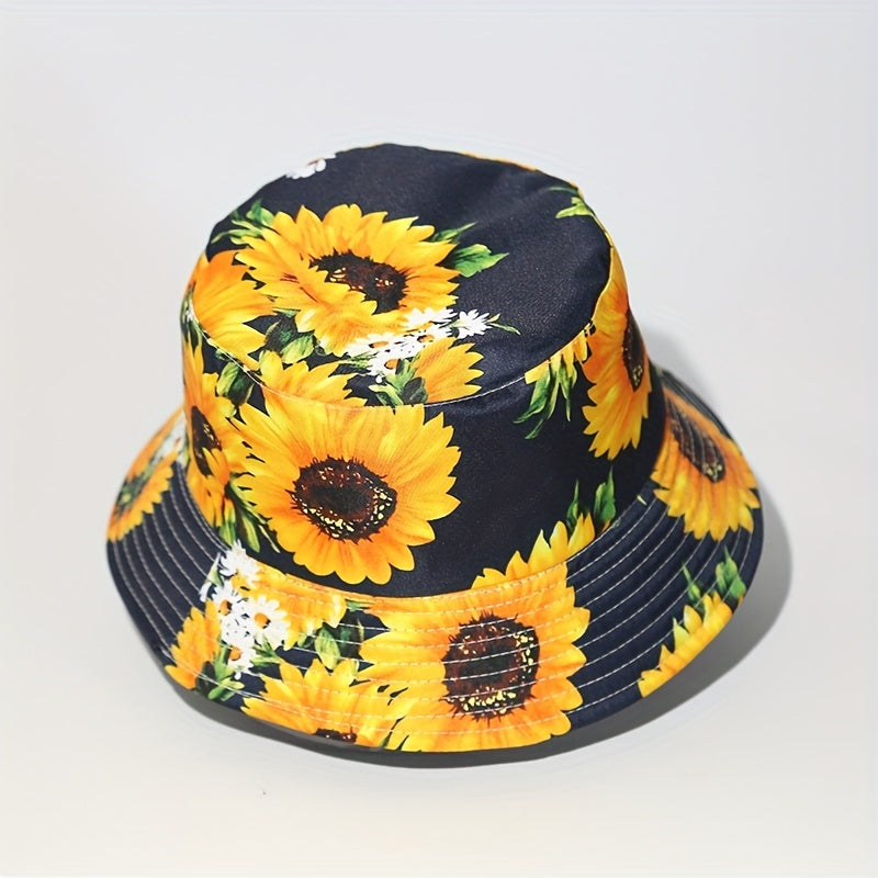 Chrysanthemum Bucket Hat Double Sided Sun Hat For Men Women
