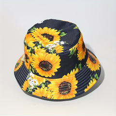 Chrysanthemum Bucket Hat Double Sided Sun Hat For Men Women