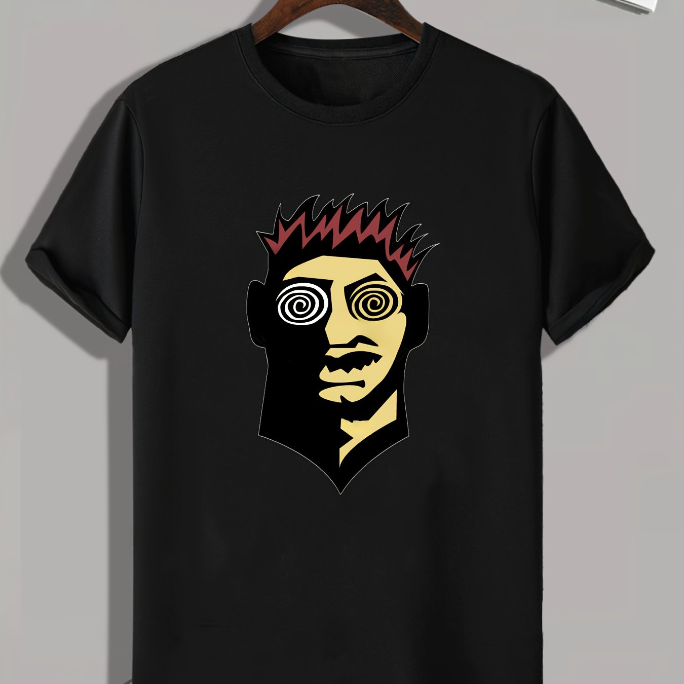 Men's Cartoon Print Graphic T-shirt for Summer
