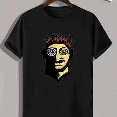 Men's Cartoon Print Graphic T-shirt for Summer