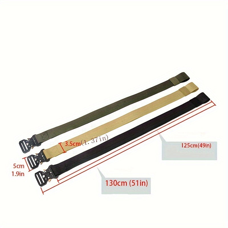 Quick Release Buckle Canvas Belt Outdoor Men's Military Training Belt