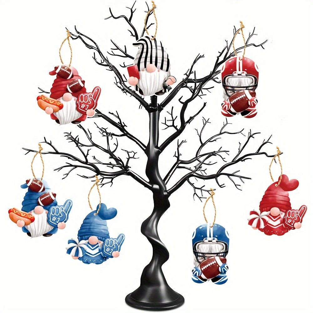 7pcs Gnome Football Ornaments School Football Team Gift Decor
