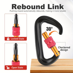 12KN Heavy Duty Carabiner Clip for Outdoor Hiking Camping