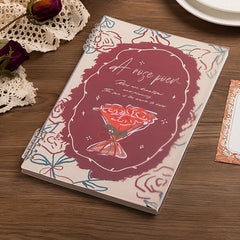 B5 Flower Rose Series Notebook Vintage Rose 1 Book 120 Pages