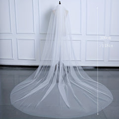 Bridal Wedding Veil Long Slip Veil Headdress Wedding Accessories