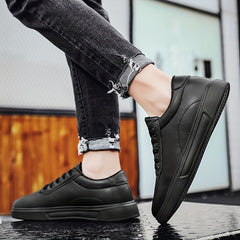 Men's Skate Shoes Easy Clean Good Grip Lace up Sneakers