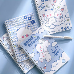 60 Sheets A5 Cartoon Coil Book Student Collection Journal