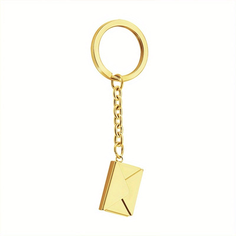 Custom Text Envelope Wallet Key Chain for Men
