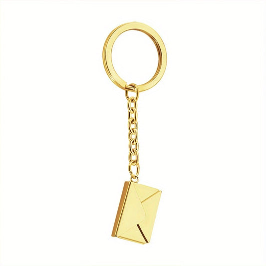 Custom Text Envelope Wallet Key Chain for Men