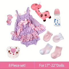 22 Inch Reborn Doll Clothes Skirt Set with Accessories