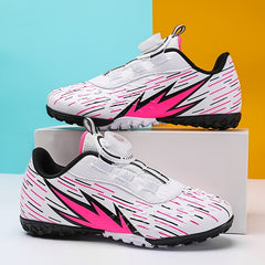 Boys Soccer Shoes TF Cleats Lightweight Athletic Football Shoes