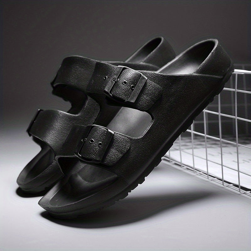 Men's Two Band Slide Sandals for Outdoor Beach
