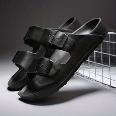 Men's Two Band Slide Sandals for Outdoor Beach