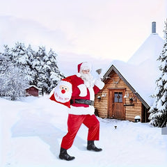 Christmas Golden Velvet Embroidery Gift Bag Santa Claus Large Christmas Decorati