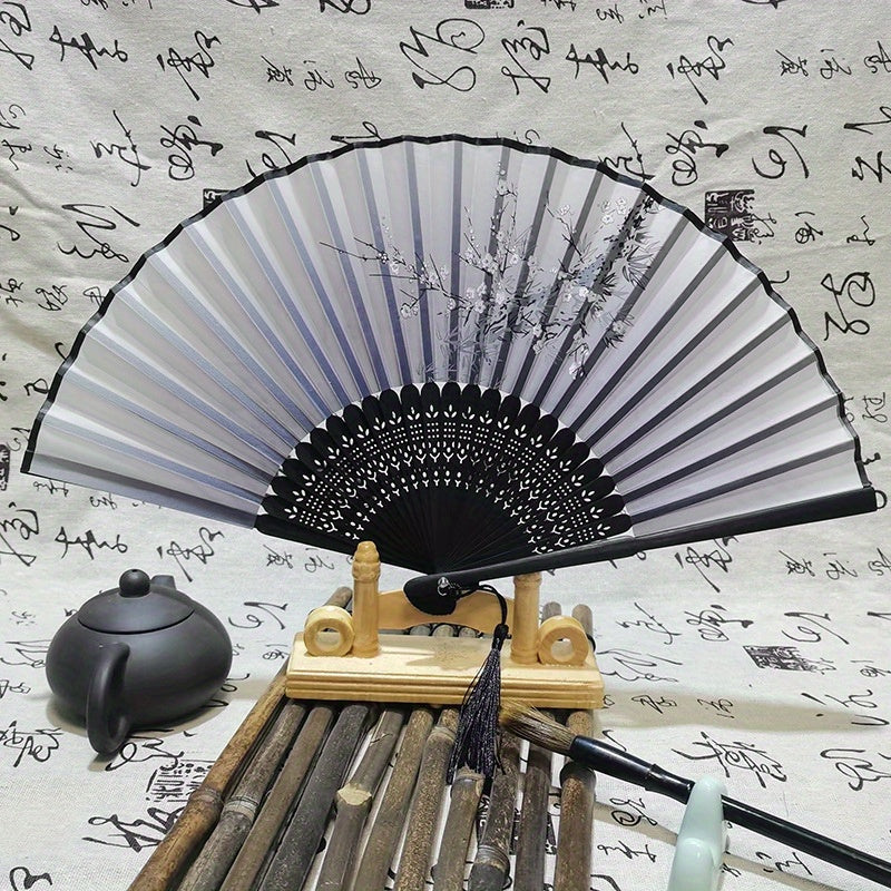 Japanese Style Folding Fan Chinese Ancient Silk Cloth Fan