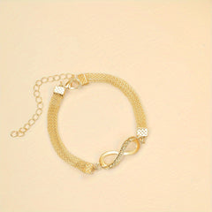 Zircon Inlaid Anklet, Sparkly Foot Jewelry Decor