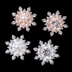 10 Pcs Snowflake Bead Hairpin Necklace Bride Hairstyle Accessories