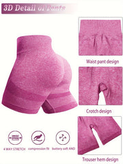 3pcs Seamless High Stretch Yoga Shorts Fitness Running Sports Women's Act